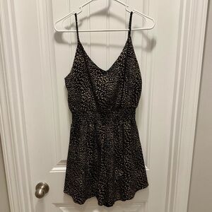 B. Original Black and Mustard Patterned Romper